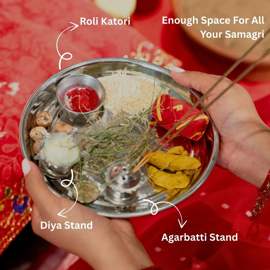 Aarti Thali | Pooja Thali Set - Ideal for Diwali, Navratri & Religious Rituals - Image 3