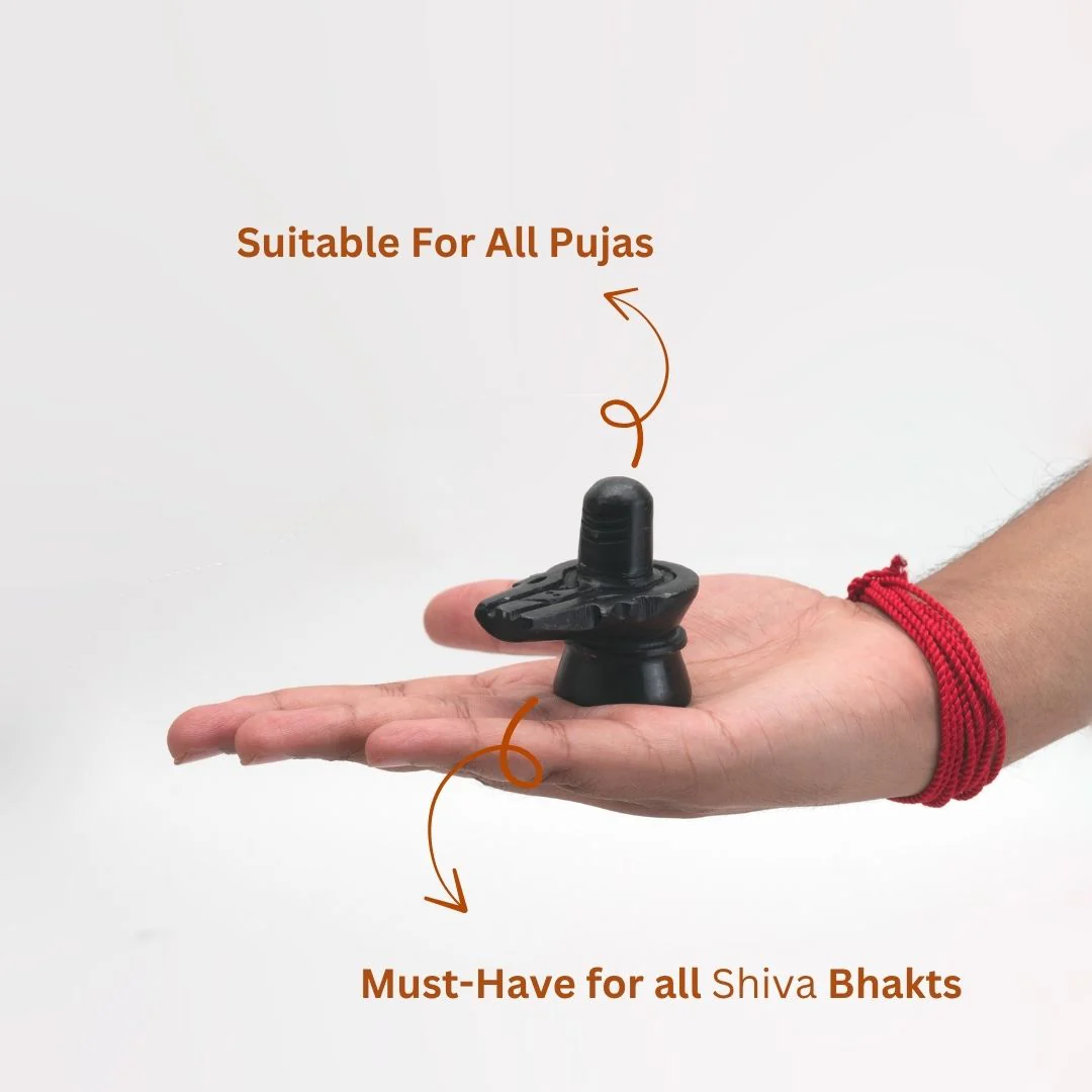 Shivling – Black Stone Shivlinga Pure Symbol of Lord Shiva for Pooja (2.5 inches) - Image 3