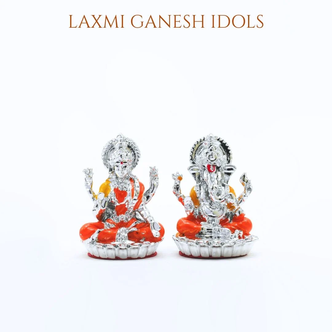 German Silver Puja Thali Set With Green Meenakari Work - Image 4