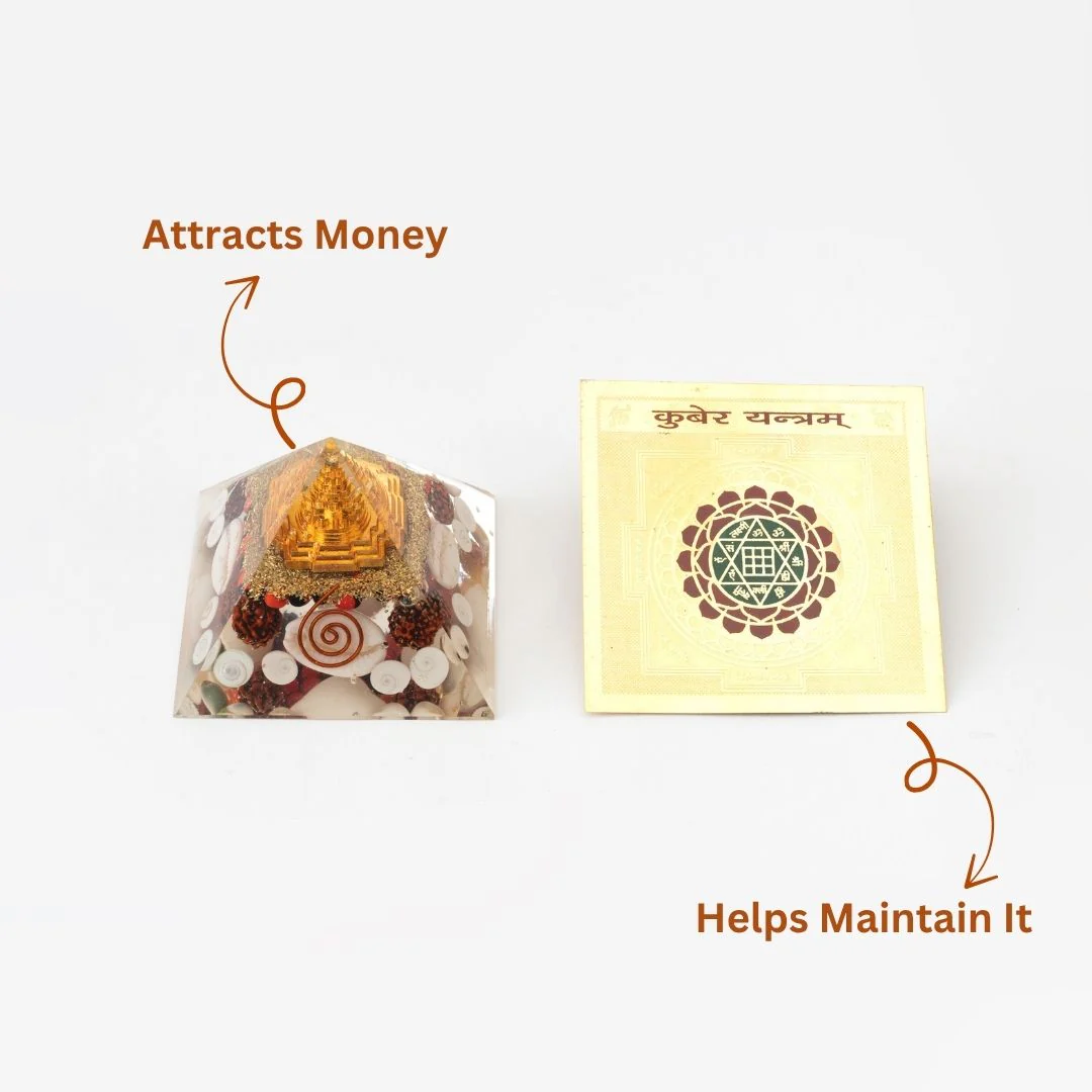 Money Magnet Dhan Vridhi Combo – Laxmi Pyramid and Kuber Yantra - Image 5