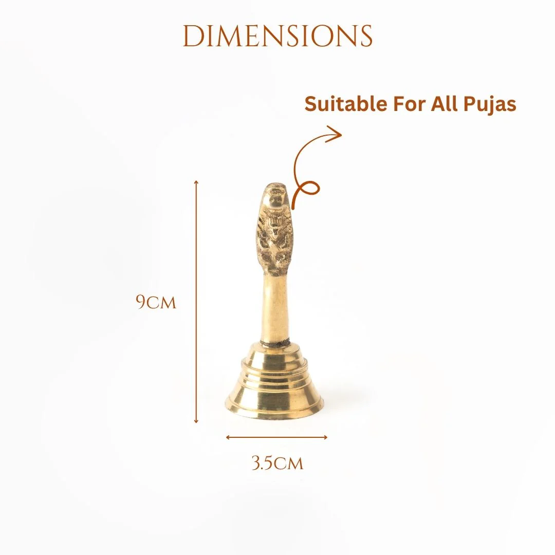 Pooja Bell (Ghanti) – Pure Brass Bell for Mandir - Image 3