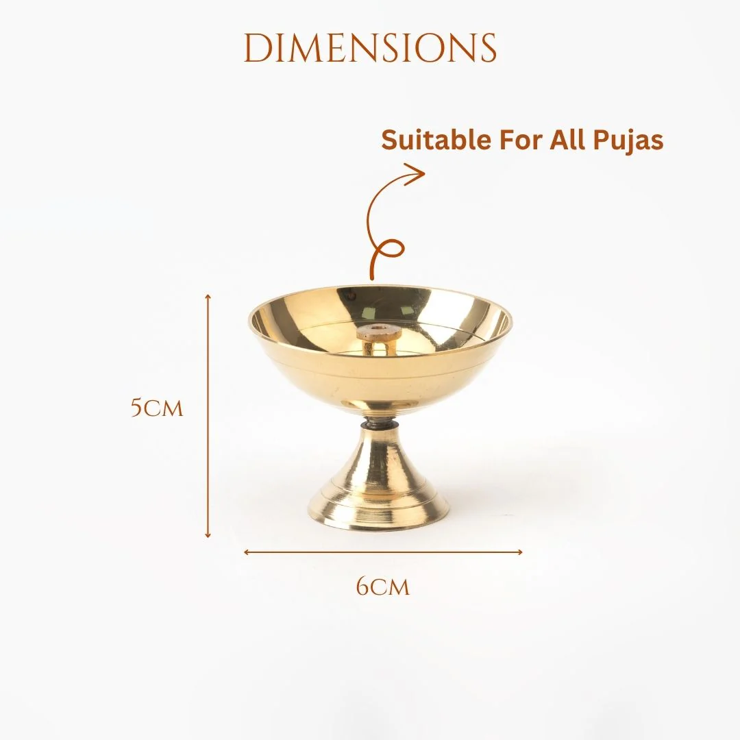 Brass Diya – Pure Brass Deepam for Pooja & Home Decor - Image 3