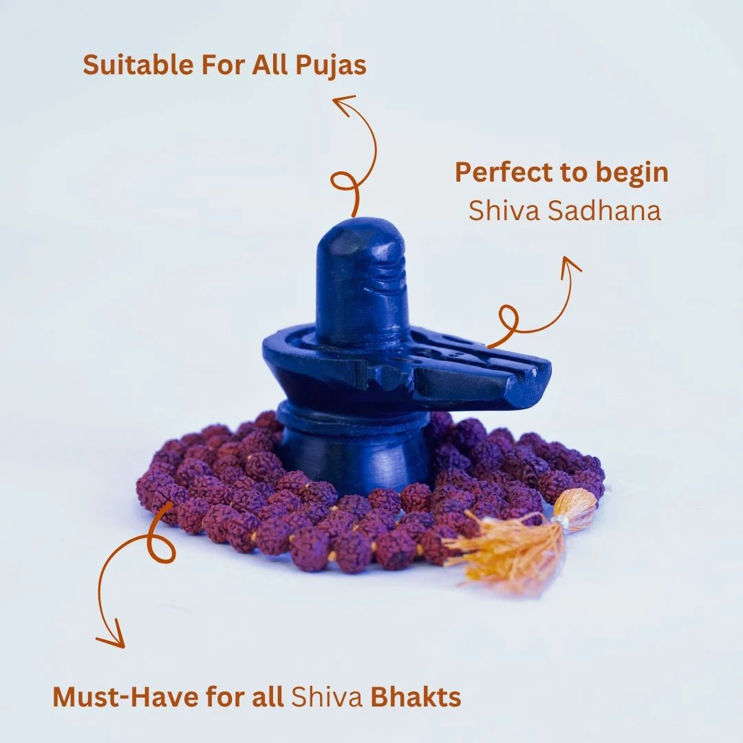 Shiv Sadhna Combo – Shivling & Original 5 Mukhi Rudraksha Mala - Image 3